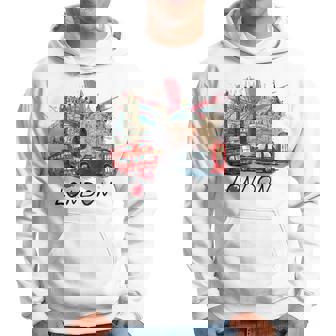 London Uk イギリス ノベルティ グラフィック お土産 ロンドン パーカー - Kawaiitshirt
