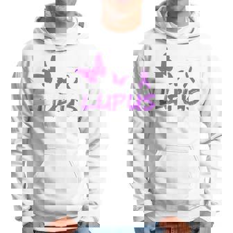 Lupus Warrior パープルバタフライ&リボン ポケット付き パーカー - Kawaiitshirt