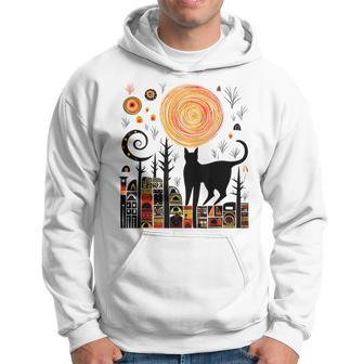 Naturaleza Geométrico Gato Arte Abstracto Polígono Gráfi Sudadera - Regaloses
