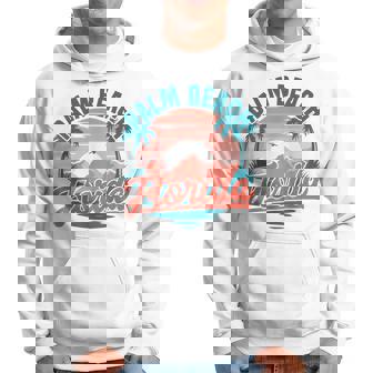 Palm Beach Florideacances Océan Palmier Été Coucher De Soleil Sweat à capuche - Cadeauxyz