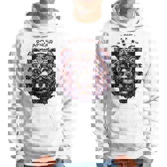 メンズ Papa Bear Face サングラス Papa Bear Lover 父の日 パーカー - Kawaiitshirt