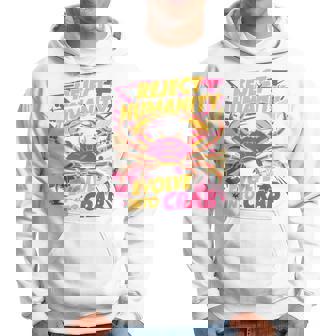 Reject Humanity Evolve To Crab ファニーカニ 長袖tシャツ パーカー - Kawaiitshirt