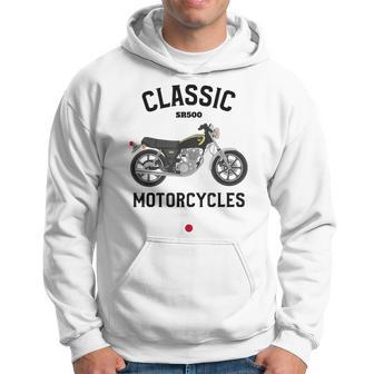 Sr500 ブラック クラシックバイク モーターサイクリスト オートバイ パーカー - Kawaiitshirt