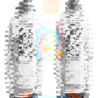 Stop Finning ジンベエザメ シュモクザメサメの種類タイダイ 長袖tシャツ パーカー - Kawaiitshirt