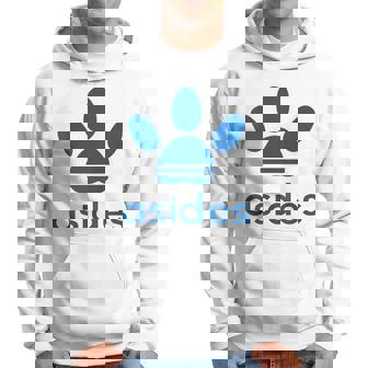 【バックプリント・背中側】Asides アシデス 足です。肉球です。【変なtシャツ屋】スポーツ ブランド パロディ 面白 パーカー - Kawaiitshirt