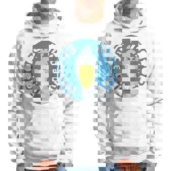 【バックプリント・背中側】ハシビロコウ『ロゴマーク』ブルー 青【どうぶつフレンズ】鳥 動物 ゆるくて かわいい イラスト パーカー - Kawaiitshirt