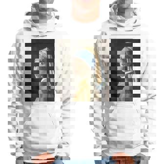 【バックプリント・背中側】真珠の耳飾りの少女／フェルメール【世界の名画】（高精細画像）Vermeer 美術館アート 油絵 パーカー - Kawaiitshirt