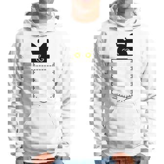 【ポケットから覗くネコ】黒猫 にゃんこ 猫好き 猫 可愛い ネコ 子猫 ネコ好き 面白い 変な 遊び心 ネタ ウケ狙い パーカー - Kawaiitshirt