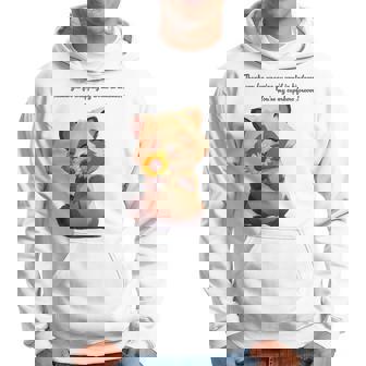 ありがとうのタヌキ ひまわりver 父の日 アニマルグラフィック 感謝 たぬき 花と狸 パーカー - Kawaiitshirt