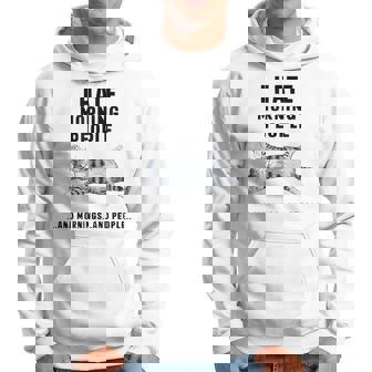 おかしな怠惰な猫 私は朝の人と朝と人が嫌いです パーカー - Kawaiitshirt