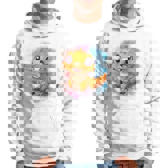 ひげを生やしたドラゴンの白い服のレインボーフラッグ パーカー - Kawaiitshirt