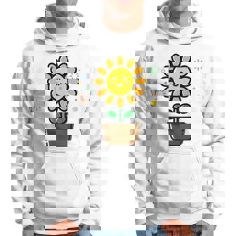 ひまわり 花 ポット シンプル クリップアート パーカー - Kawaiitshirt