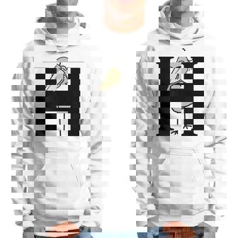 みんな大好きハシビロコウ 動かない鳥 はしび郎クラブ Hアルファベット ロゴ パーカー - Kawaiitshirt