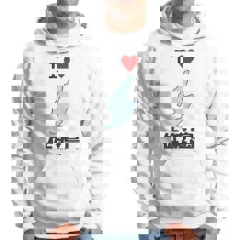 アイラブ・佐渡島（I Love ハート）地図【47都道府県】佐渡ヶ島 ジモtティ 地元愛 お土産 面白 長袖tシャツ パーカー - Kawaiitshirt