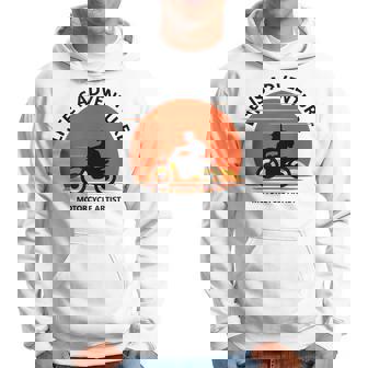 アドベンチャー バイク おもしろ ツーリング 人生は冒険だ オフロードバイクバイク イラスト パーカー - Kawaiitshirt