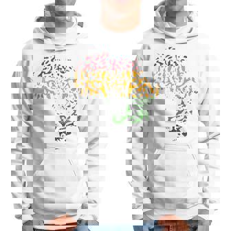 アフリカ地図 ヒョウ柄 アフリカラスタカラー パーカー - Kawaiitshirt