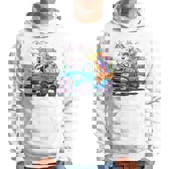 イースタートラッカー-面白いイースターバニーボーイズイースターネストトラック 長袖tシャツ パーカー - Kawaiitshirt