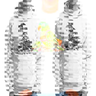 ウロコインコ フルーツアート トロピカル キウイ りんご ナッツ パーカー - Kawaiitshirt