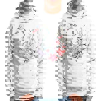 エレガントな白鳥の花 パーカー - Kawaiitshirt