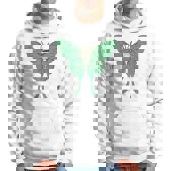 オオミズアオ ルナモス 薄い 緑色 黄緑色 蛾 Luna Moth レトロ 虫 昆虫 イラスト かっこいい おしゃれ パーカー - Kawaiitshirt