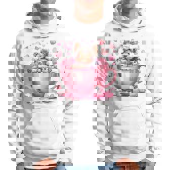 カップに入った子犬 長袖tシャツ パーカー - Kawaiitshirt