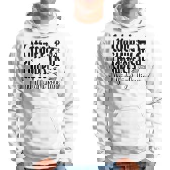 カフェイン猫・章 マイミッドナイトルーチン ナイトキャット フクロウ 長袖tシャツ パーカー - Kawaiitshirt