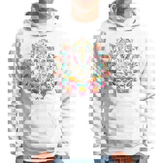 ガネーシャシンボル ヨガ ヒンドゥー教 象 神 ガネーシャ プージャ 長袖tシャツ パーカー - Kawaiitshirt