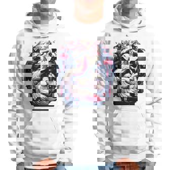 キツネ キツネ 桜 花 日本 九尾狐 長袖tシャツ パーカー - Kawaiitshirt