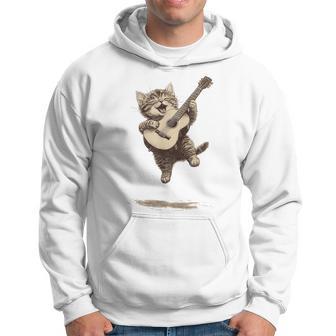 ギターを弾く面白い猫 面白いギター猫 パーカー - Kawaiitshirt