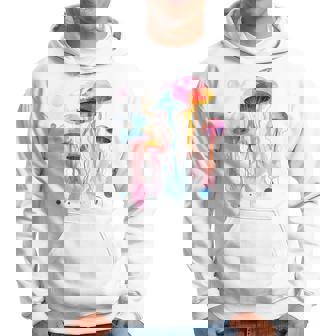 クラゲ 幾何学 動物 カラフル 抽象 アート クラゲ パーカー - Kawaiitshirt