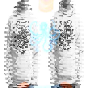 クール ブルー タコ 海 海 好き 触手 タコ好き パーカー - Kawaiitshirt