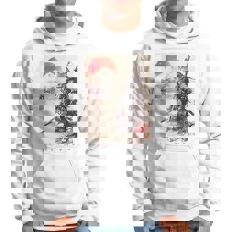 サムライ 猫戦士 浮世 墨絵 猫 サムライ 長袖tシャツ パーカー - Kawaiitshirt