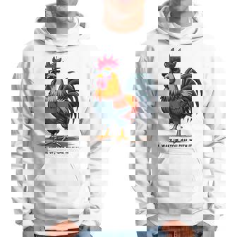 サングラスをかけた姿勢のクールな雄鶏。 パーカー - Kawaiitshirt