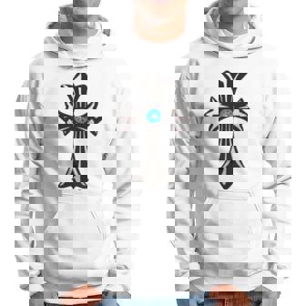 シルバークロス ブルーダイヤ 長袖tシャツ パーカー - Kawaiitshirt