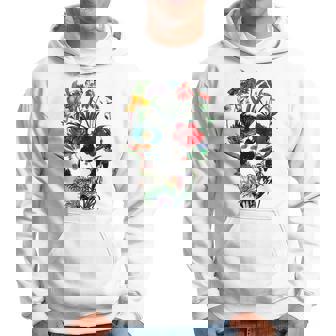 スカルフラワー チューリップ シュガースカルツリー フローラル スカルローズ パーカー - Kawaiitshirt