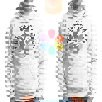 スマイル レインボー ハッピーフェイス 花 Lgbt ゲイ レズビアン プライド 月 パーカー - Kawaiitshirt