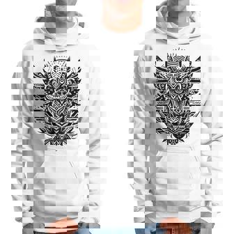 トライバル グレートフクロウ トーテム タトゥー 幾何学模様 パーカー - Kawaiitshirt