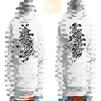 トライバルウルフ ポリネシア部族 マオリ柄 オオカミ パーカー - Kawaiitshirt