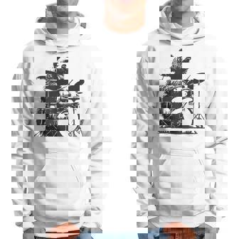 ドラマー ドラムキット クマの演奏 ドラムキット ミュージシャン パーカー - Kawaiitshirt