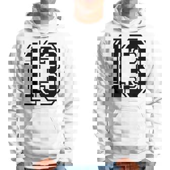 ナンバー13 カレッジスポーツチーム 黒文字 パーカー - Kawaiitshirt