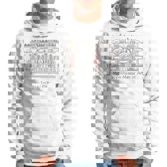 ニューヨーク、メトロポリタン美術館、アメリカ、手描き パーカー - Kawaiitshirt