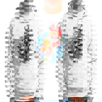 ニワトリ 動物 絵画 グラフィック 抽象 カラフル チキン パーカー - Kawaiitshirt