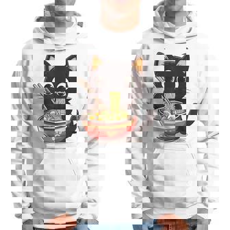 ヌードルキャット黒猫ラーメンデザイン パーカー - Kawaiitshirt