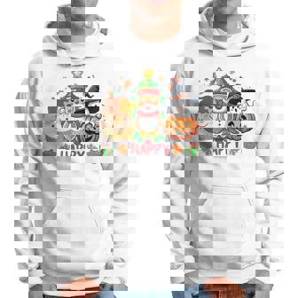 ハッピー、感謝祭、ハロウィン、メリークリスマス。 長袖tシャツ パーカー - Kawaiitshirt