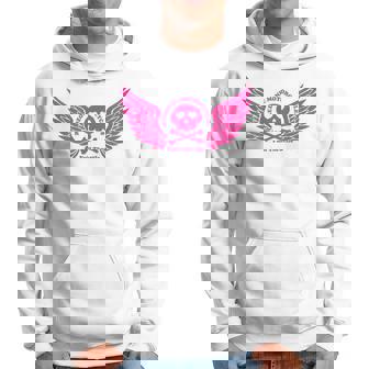 バイク おもしろ ドクロ 可愛い ハート オートバイ 羽ばたく翼 バックプリント 天使 パーカー - Kawaiitshirt