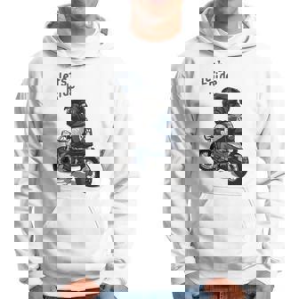 バイクに乗る面白いパグ犬レッツライド パーカー - Kawaiitshirt