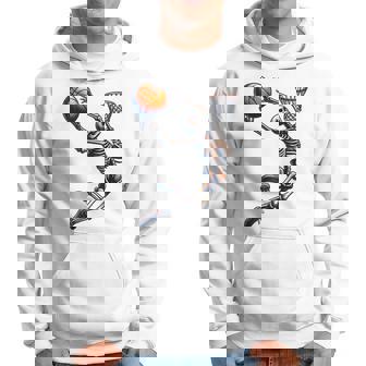 バスケットボール スケルトン ハロウィン 男性 男の子 バスケットボール ハロウィン パーカー - Kawaiitshirt