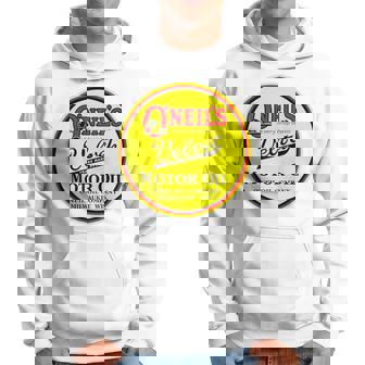 バックプリントのみ レトロ ヴィンテージ ガソリンスタンド オニールのモーターオイル パーカー - Kawaiitshirt