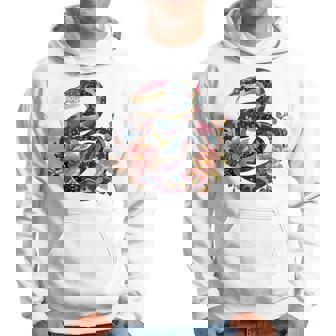 パイソン 蛇 フローラルボール パイソン タトゥーフラワー 蛇好き パーカー - Kawaiitshirt