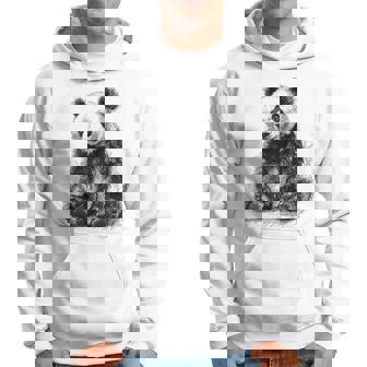 パンダ アニマルプリント グラフィック デッサン アート 絵画 パンダ パーカー - Kawaiitshirt